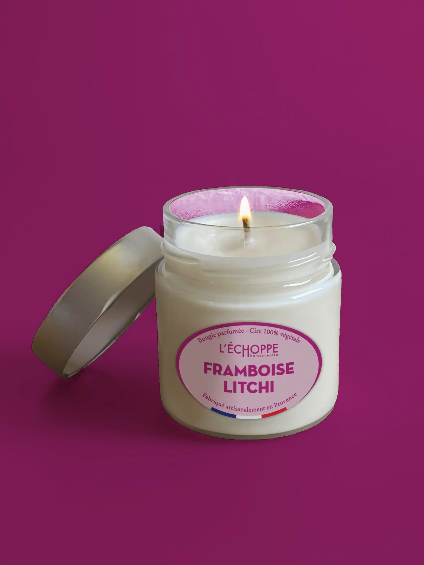 Framboise Litchi - Bougie parfumée 180g