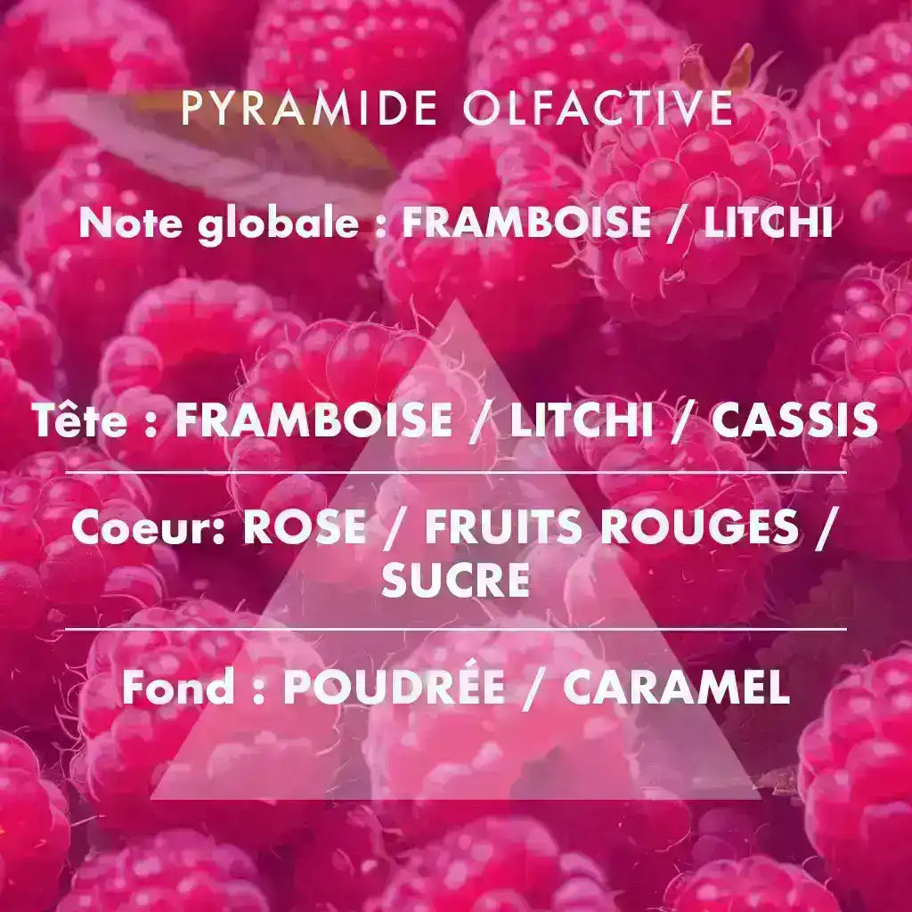 Framboise Litchi - Bougie parfumée 180g