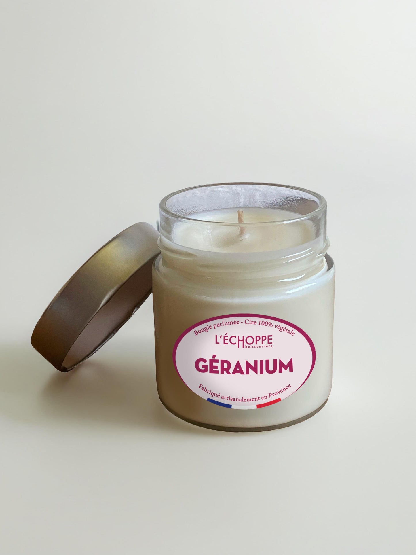 Géranium - Bougie parfumée 180g