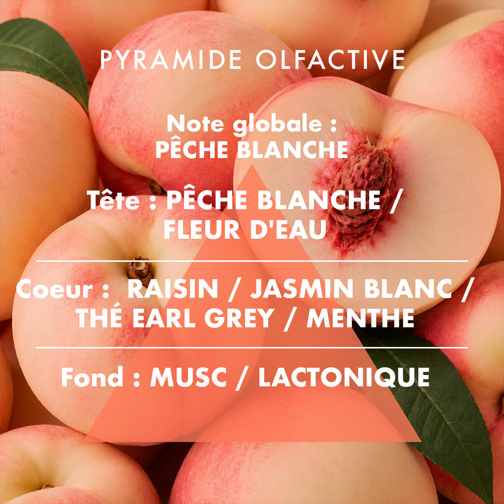 Pêche Blanche - Bougie parfumée 180g