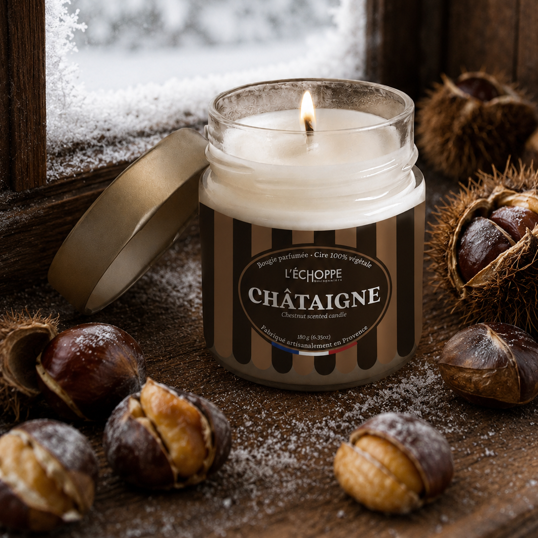 Châtaigne - Bougie parfumée 180g - Edition Hiver