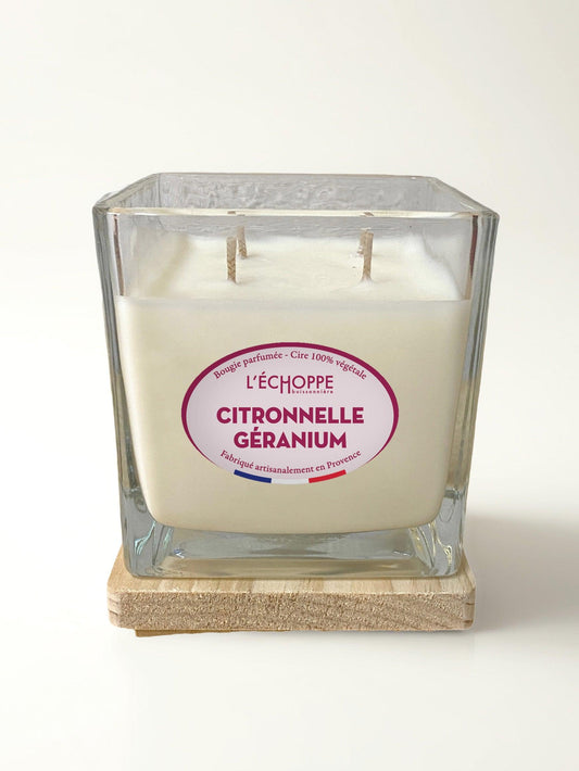 Citronnelle Géranium- Bougie parfumée 400g