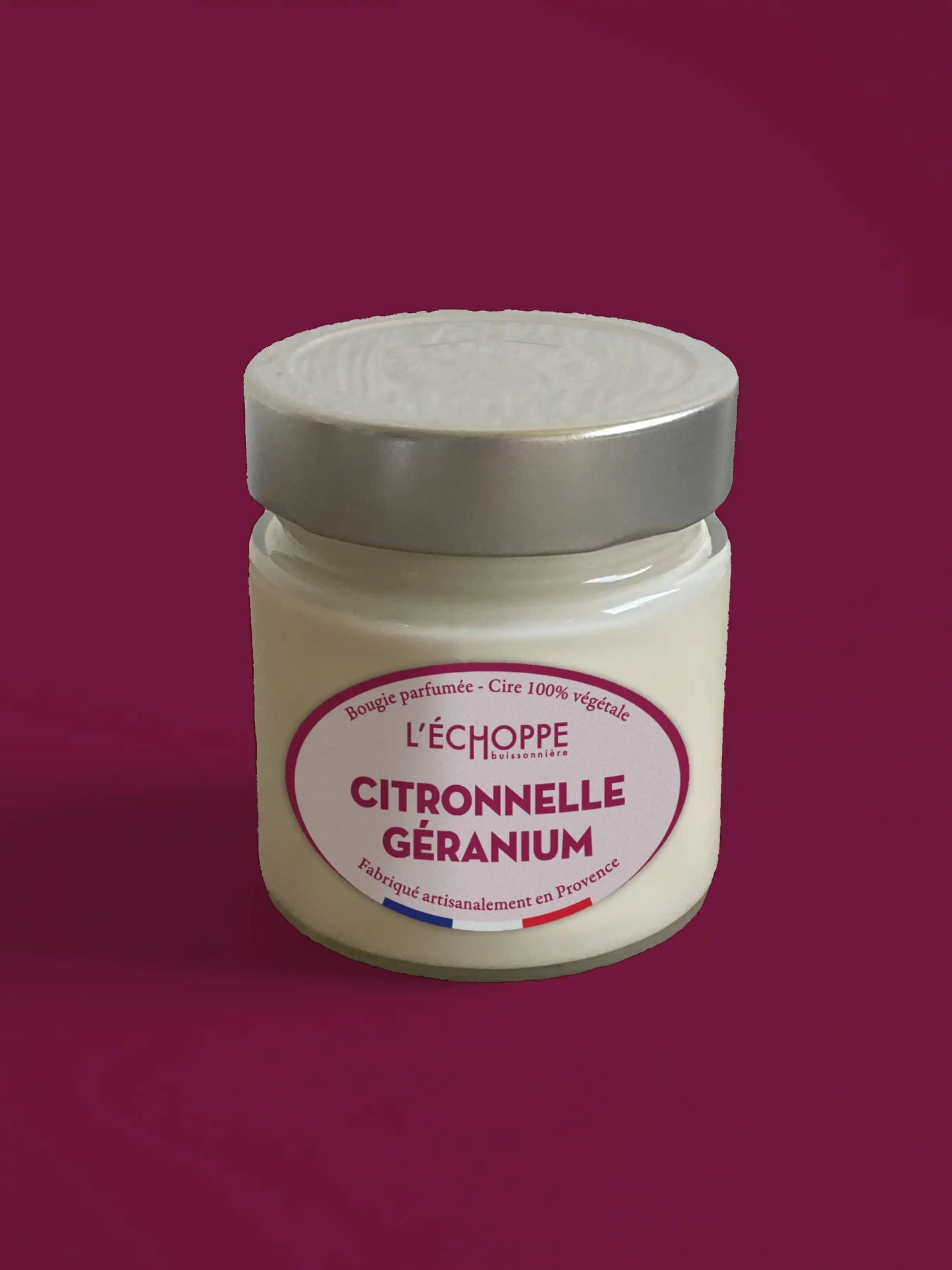 Citronnelle Géranium- Bougie parfumée 180g