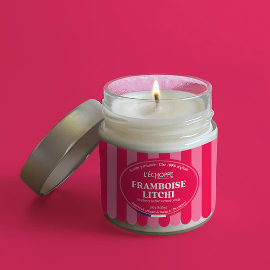 Framboise Litchi - Bougie parfumée 180g