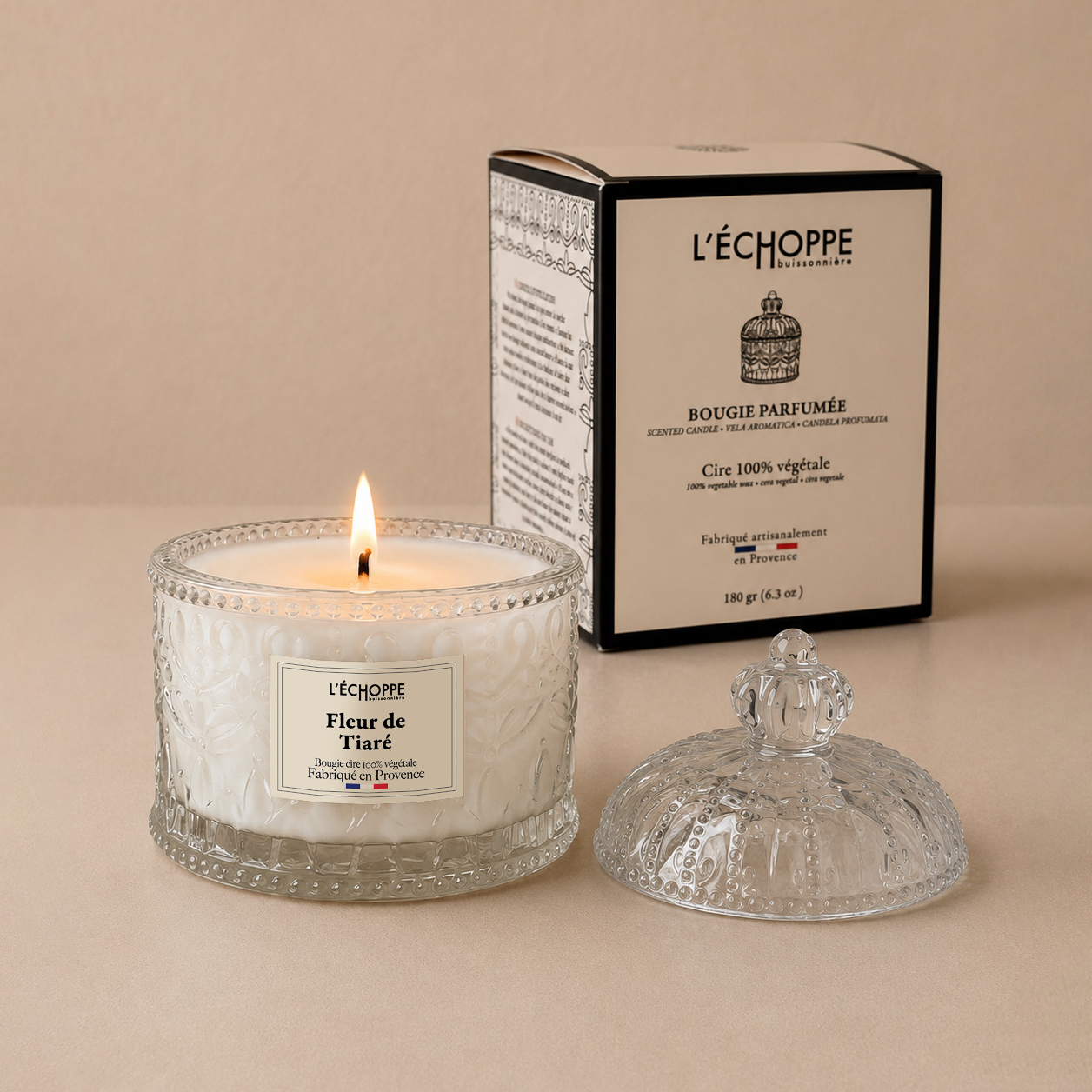 Tiare Flower - Scented candle 180g