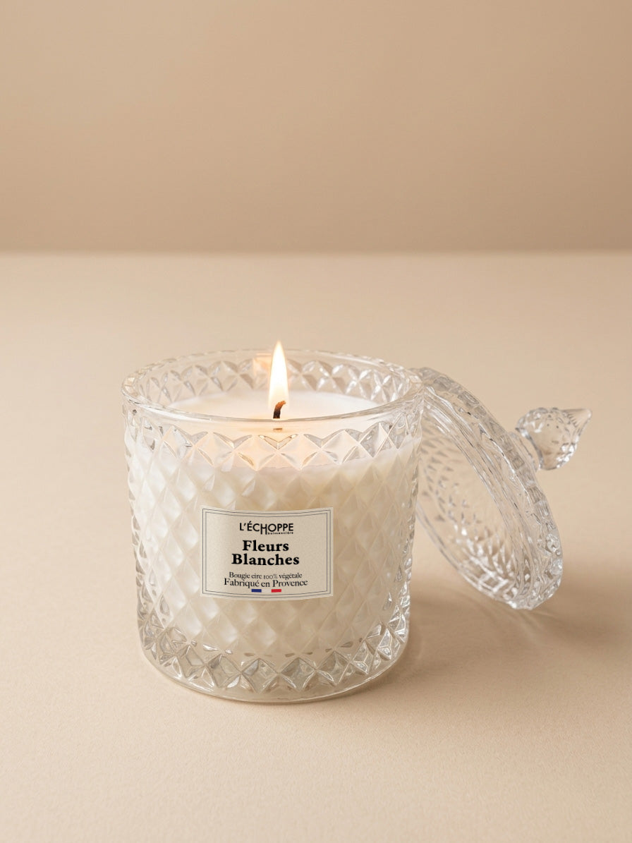 Fleurs Blanches - Bougie parfumée 200g