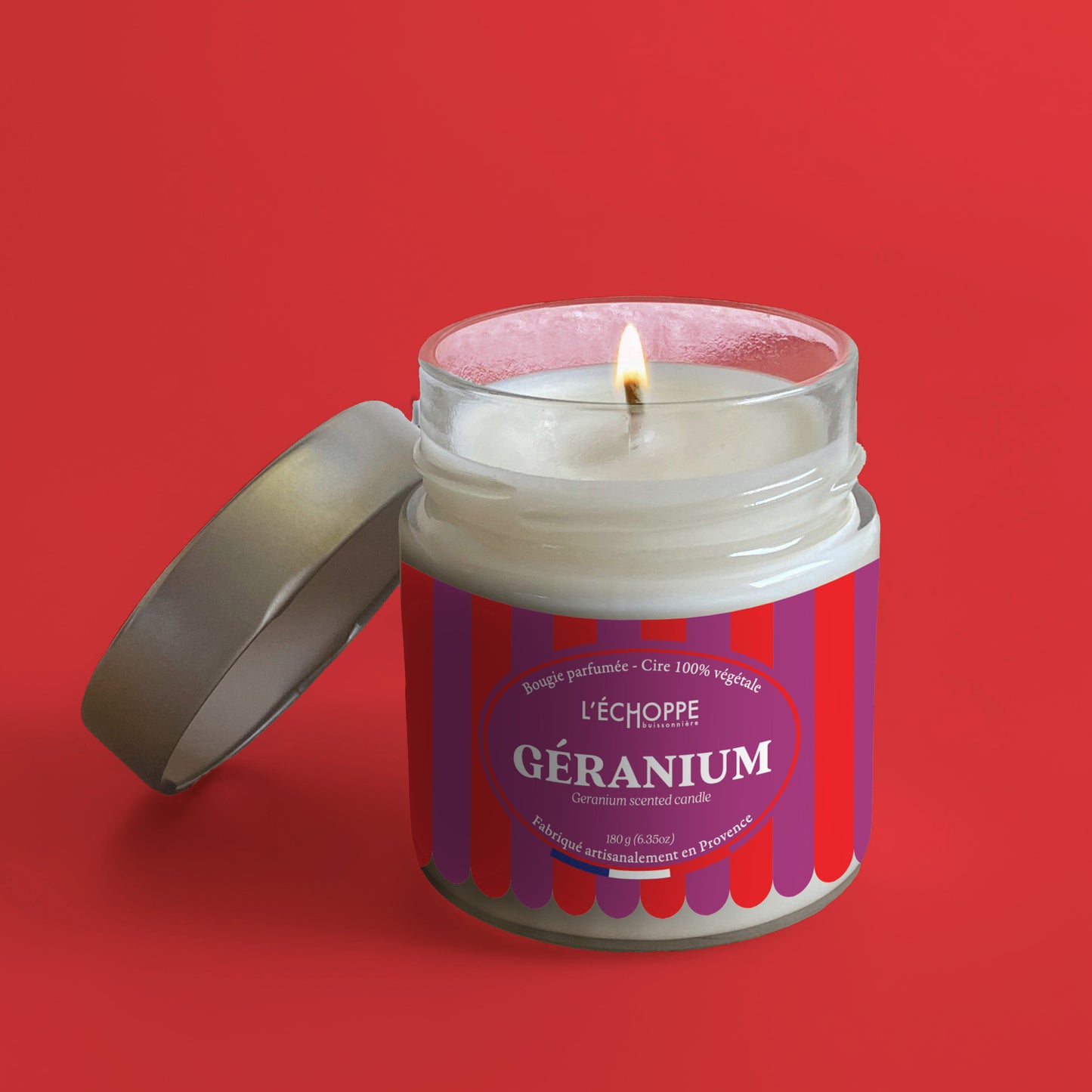 Geranium - Scented candle 180g