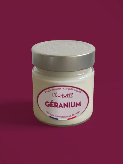 Géranium - Bougie parfumée 180g
