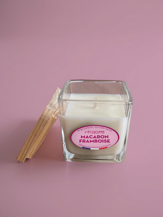 Macaron Framboise - Bougie parfumée 85g