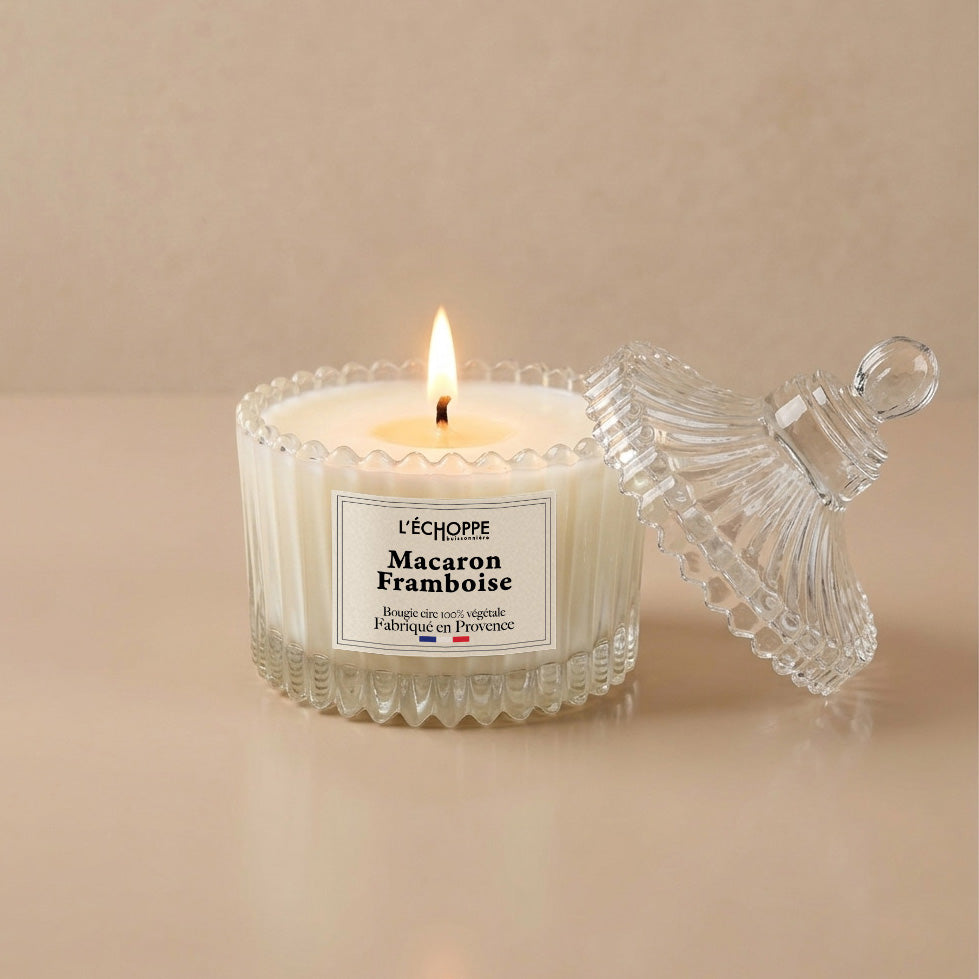 Macaron Framboise - Bougie parfumée 70g