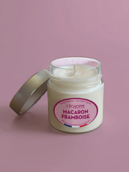Macaron Framboise - Bougie parfumée 180g