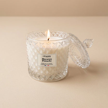 Macaron Pistache - Bougie parfumée 200g