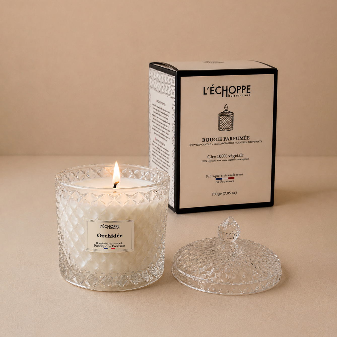 Orchidée - Bougie parfumée 200g