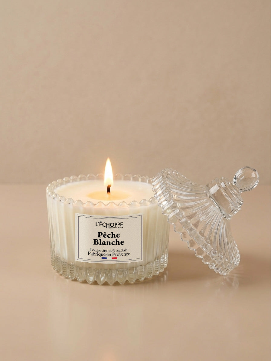 Pêche Blanche - Bougie parfumée 70g