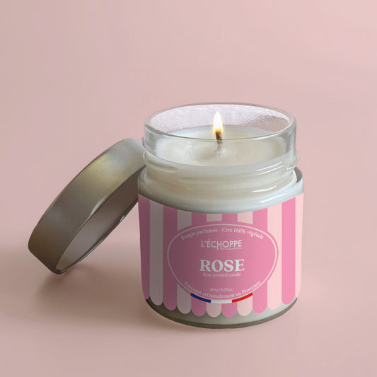 Rose - Bougie parfumée 180g