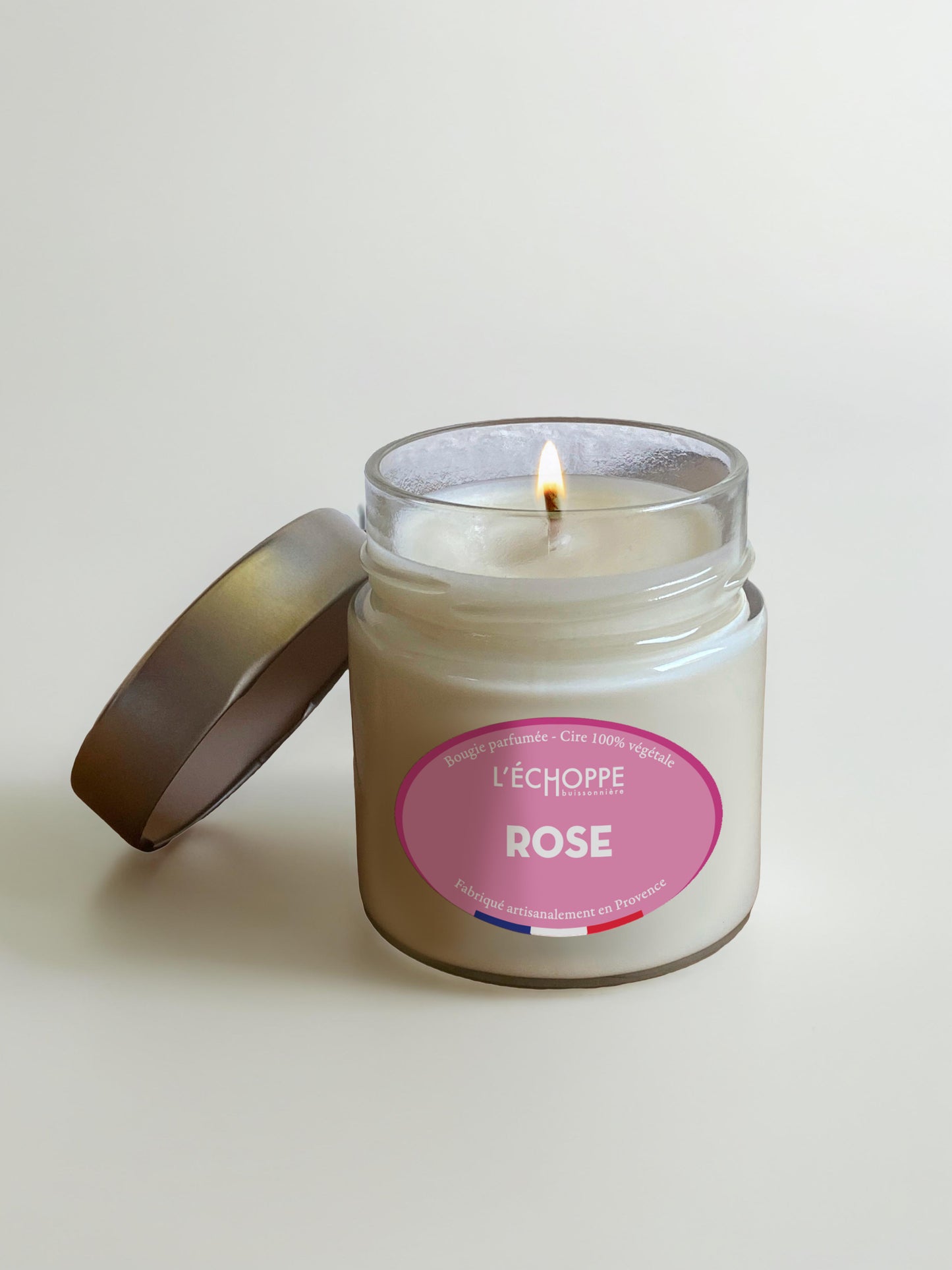Rose - Bougie parfumée 180g